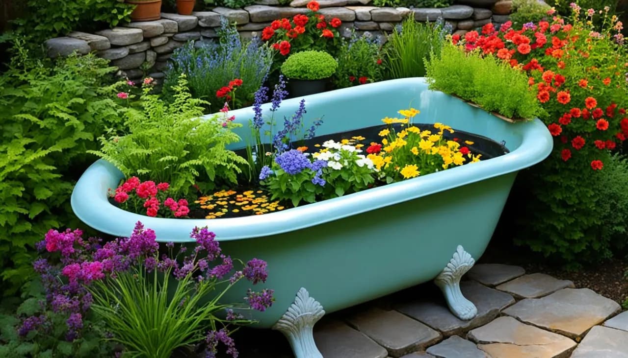 Poznaj genialne sposoby wykorzystania starej wanny w ogrodzie - 5 pomysłów Poznaj genialne sposoby wykorzystania starej wanny w ogrodzie - 5 pomysłów